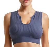 Top Corto Getheyshape Shape Me Up, Sexy Sin Mangas, con Tirantes, Ideal para Mujer. No Usar Sostén. Top Corto Sexy Sin Mangas para Mujer. Sujetador Deportivo para Yoga. (Azul Oscuro,M)