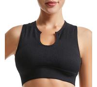 Top Corto Getheyshape Shape Me Up, Sexy Sin Mangas, con Tirantes, Ideal para Mujer. No Usar Sostén. Top Corto Sexy Sin Mangas para Mujer. Sujetador Deportivo para Yoga. (Negro,S)
