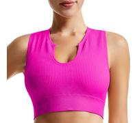 Top Corto Getheyshape Shape Me Up, Sexy Sin Mangas, con Tirantes, Ideal para Mujer. No Usar Sostén. Top Corto Sexy Sin Mangas para Mujer. Sujetador Deportivo para Yoga. (Rosa,L)