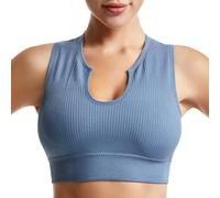 Top Corto Getheyshape Shape Me Up, Sexy Sin Mangas, con Tirantes, Ideal para Mujer. No Usar Sostén. Top Corto Sexy Sin Mangas para Mujer. Sujetador Deportivo para Yoga. (Azul,S)