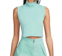 Top corto sin mangas verde menta de Nike