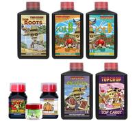 Top Crop Top Soil Starter Pack - Sustrato y Nutrientes Orgánicos | Acondicionador de Suelo Completo para Todas las Etapas | Mayor Crecimiento, Raíces Fuertes y Cosechas Abundantes