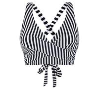 Top de Bikini Mujeres Parte Superior de Bikini Push Up Cruzada con Lazo Top Wrap Classics con Efecto Elevador Push-Up Escote En V y Cobertura Completa