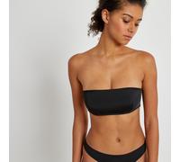 Top de bikini tipo bandeau, con tirantes desmontables. Talla 34. Color Negro