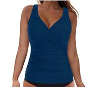 Top de de Elegant, Pieza separada para Traje de baño de Playa y Piscina, Prenda Superior con Tirantes cómodos. (Navy1, XXL) #82