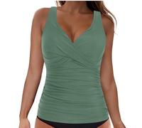 Top de de Elegant, Pieza separada para Traje de baño de Playa y Piscina, Prenda Superior con Tirantes cómodos. (Army Green2, XXL) #82