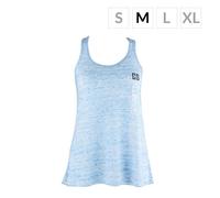 Top de entrenamiento femenino Talla M azul marmolado Capital Sports