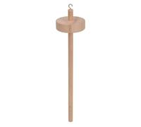 Top de huso de madera con voluta, hilandero de hilo de madera de haya tallada a mano para principiantes, herramienta de hilado ligera y portátil con eje dentado para tejer, hacer