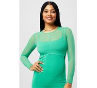 Top de malla de manga larga Fabletics Verde Womens M