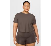 Top de manga corta Essential Air Fabletics Brown Womens 3X plus