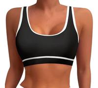 Top de Mujer Bañadores Deportivo Blusa de Bikini Halter Sujetador Bañador Sexy de Espalda Descubierta Tops de Bañador de Surf Blusa Natación al Aire Libre de Vacaciones