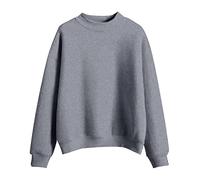 Top de mujer de manga larga elegante - Sudadera de gran tamaño para mujer sin capucha Sudaderas cómodas de color liso casual ligero suave Inter Túnica cuello redondo térmico moda ropa de invierno al