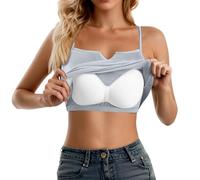 Top de Tirantes con Sujetador Estante para Mujer, Camisola Básica Correas Espagueti Ajustables, Camiseta Interior Suave Verano, Chaleco Versátil Diario