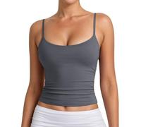 Top de Tirantes de Punto Acanalado Ajustable, Camiseta sin Mangas con Cuello de Espagueti, Blusa Casual para Capas, Chaleco Elástico y Cómodo para Mujer n38