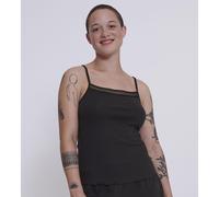 Top de tirantes finos Go Ribbed Mujer Talla L. Color Negro