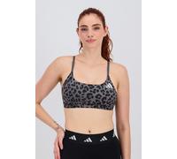 Adidas Performance Sujetador deportivo estampado de leopardo. Color estampado leopardo/gris