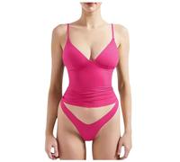 Top Deportivo Mujer Camiseta Sin Mangas Top básico Ajustado con Escote en V Profundo para Mujeres, Elegante Uso Diario