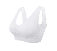 Top Deportivo Mujer Sujetador Yoga con Almohadillas Extraíbles Malla Hueca Escote Profundo Tejido Transpirable Elástico Ligero para Gimnasio Fitness Correr Entrenamiento y Vida Deportiva (XXXXXL)