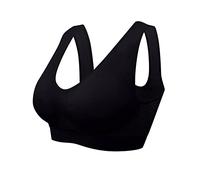Top Deportivo Mujer Sujetador Yoga con Almohadillas Extraíbles Malla Hueca Escote Profundo Tejido Transpirable Elástico Ligero para Gimnasio Fitness Correr Entrenamiento y Vida Deportiva (XXXXXL)