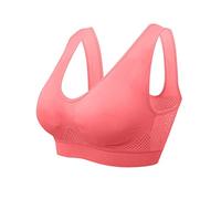 Top Deportivo Mujer Sujetador Yoga con Almohadillas Extraíbles Malla Hueca Escote Profundo Tejido Transpirable Elástico Ligero para Gimnasio Fitness Correr Entrenamiento y Vida Deportiva (XXXXXXL)