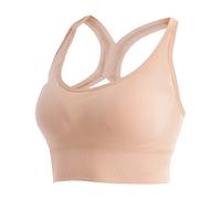 Top Deportivo Mujer Sujetador Yoga con Almohadillas Extraíbles Malla Hueca Escote Profundo Tejido Transpirable Elástico Ligero para Gimnasio Fitness Correr Entrenamiento y Vida Deportiva Diaria (XL)