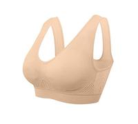 Top Deportivo Mujer Sujetador Yoga con Almohadillas Extraíbles Malla Hueca Escote Profundo Tejido Transpirable Elástico Ligero para Gimnasio Fitness Correr Entrenamiento y Vida Deportiva (XXXXXL)