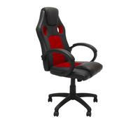 Top E Shop Silla de Oficina con Cabecero FOTEL Enzo CZER-CZAR Negro Rojo