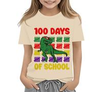 Top Electronics - Camisa para el primer día de escuela en mi preescolar, camisas de jardín de infantes para niñas, talla 8 (beige, 2-3 años)