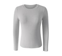 Top Encaje Mujer Manga Larga Blanco Top Mujer Blanco Tops Tallado Glamour T Camisa Casual Paspartú Túnica Grandes Tamaños Color Sólido Top Básico Manga Larga Cuello Redondo Algodón Y Lino Top Top