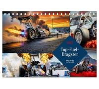 Top-Fuel-Dragster (Tischkalender 2027 DIN A5 quer), CALVENDO Monatskalender: In 3 Sekunden von Null auf alles, ein Ritt, der nicht erklärt, sondern erlebt wird.