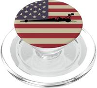 Top Fuel Dragsters - Ventilador patriótico de la Bandera Estadounidense PopSockets PopGrip para MagSafe