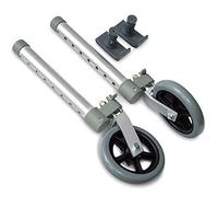 Top Glides Ruedas delanteras giratorias/Lock Walker de 5 pulgadas con deslizadores de esquí Flexfit gratuitos (valor de $8) - 1 par (rueda de 5 pulgadas)