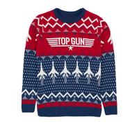 Top Gun Azul Knitted Christmas Jumper Saltador Hombres