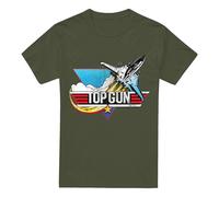 Top Gun Camiseta Logo Envejecido para Hombre (TV6888)