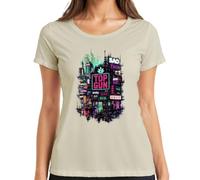 Top Gun Cyberpunk Future City Neon Japan Y2K - Camiseta para mujer, naturaleza, S