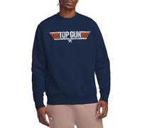 Top Gun Distressed Logo Crew Sweatshirt Sudadera, Azul Marino, XXL Unisex Adulto