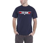 Top Gun Distressed Logo Hombre Camiseta Azul Marino M 100% algodón Regular