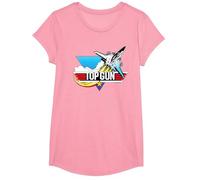 Top Gun F-14 Empuje Niños Camiseta, Niñas, Rosado, L