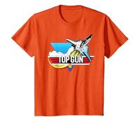 Top Gun F-14 Empuje Niños Camiseta, Niños, Naranja, 2 años