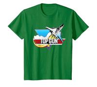 Top Gun F-14 Empuje Niños Camiseta, Niños, Verde Kelly, 2 años