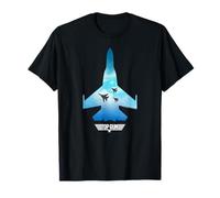 Top Gun Fighter Jet Silhouette in the Sky Action Movie Camiseta