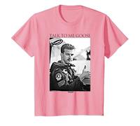 Top Gun Habla Conmigo Ganso Vintage Camiseta, Niños, Rosado, 8 años