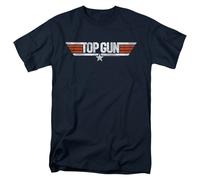 Top Gun - Logo Desteñido - Camiseta De Manga Corta Unisex Para Adultos - Azul