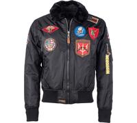 Top Gun Machine, chaqueta textil 3XL male Negro