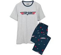 Top Gun Mens Pajamas Adultos Fighter Movie Logotipo de Camiseta PJS