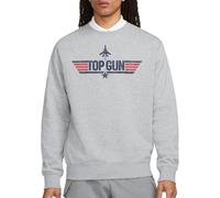 Top Gun Paramount, Logo Grey Crew Sweatshirt Sudadera, Gris, XL Unisex Adulto