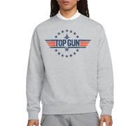 Top Gun Star Logo Crew Sweatshirt Sudadera, Gris, XL Unisex Adulto