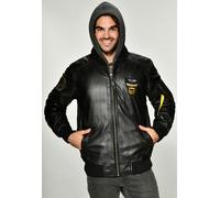 Top Gun Styling, chaqueta de cuero XL male Negro