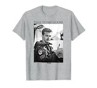 Top Gun Talk To Me Goose Black and White Photo Action Movie Camiseta, Hombre, Gris Jaspeado, XXL