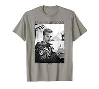 Top Gun Talk To Me Goose Black and White Photo Action Movie Camiseta, Hombre, Pizarra, M